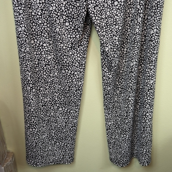 Michael Michael Kors Ditsy Floral Straight Leg Pull On Pants Sz 12 - Picture 7 of 10
